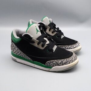 Nike Air Jordan 3 Black Basketball Shoes Sneakers Kids Size 13C 429487 030